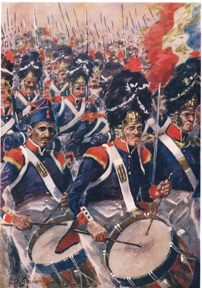 De Opmars van de Fransen bij Barrosa, illustratie uit 